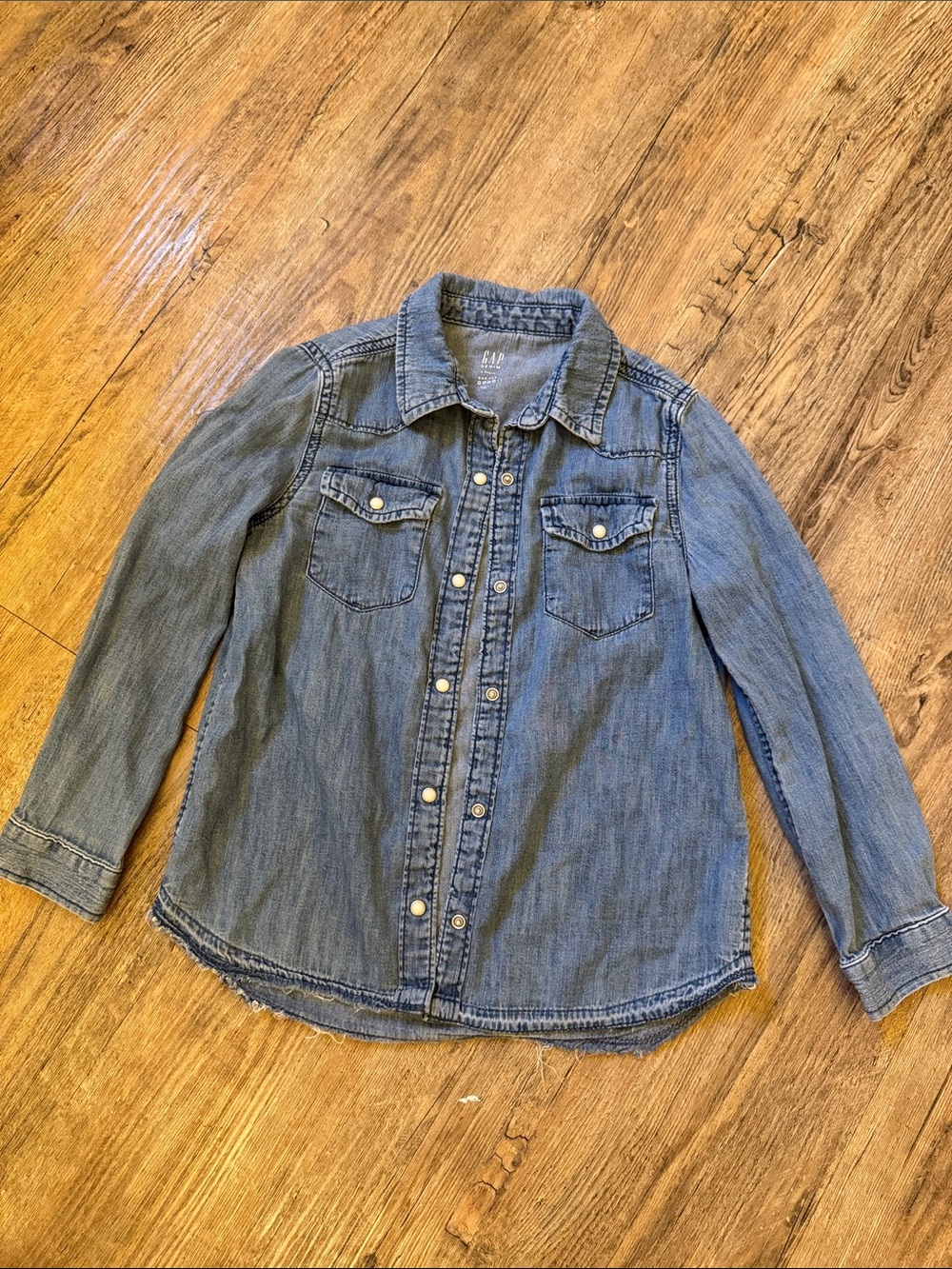 GAP Light Blue Denim Shirt Jacket for Kids - Snap Front